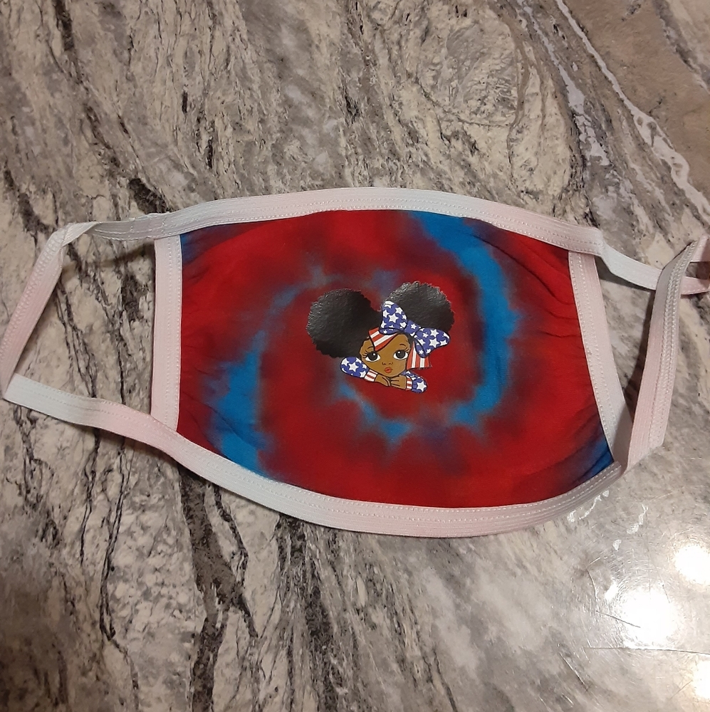 Tie Dye 4th Of July Face Mask